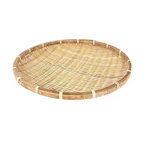 32cm Bamboo Colander Round Type B | Lettuce Fried Food Fritter Basket — 3