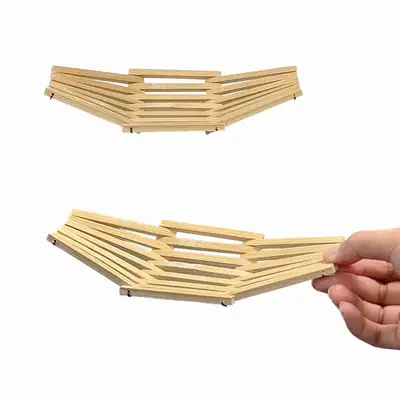 天然竹製3段絞り布受け（日式居酒屋用 絞り布受け ウェットティッシュ トレー ホテル レストラン）