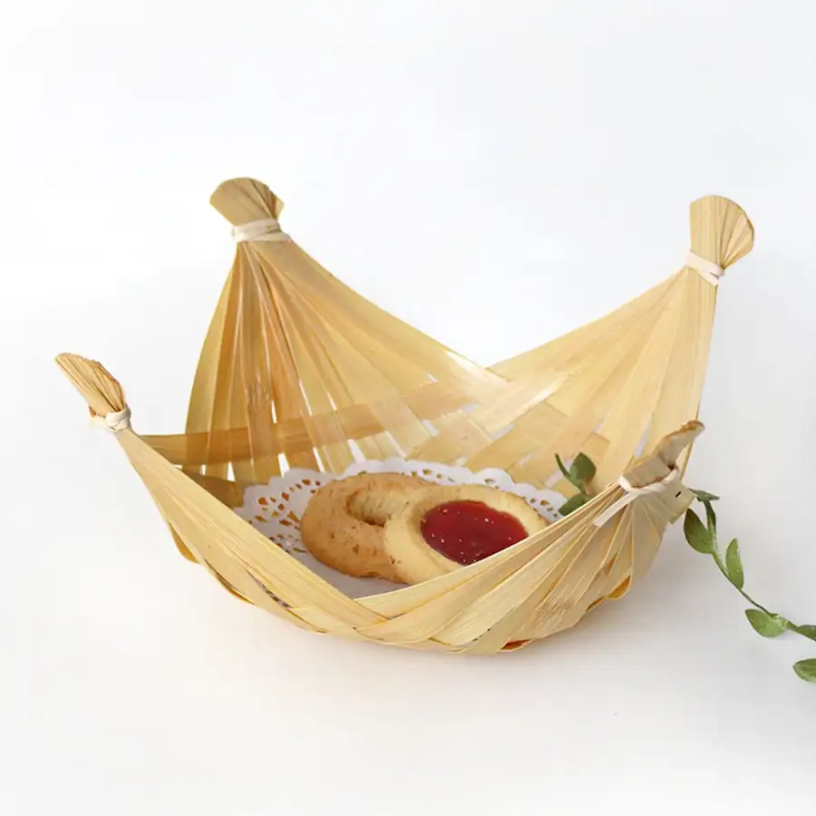 Bamboo Star-Shaped Tempura Basket (Unique Dish Sashimi Restaurant Plate Izakaya Strainer Japanese Cuisine Decorative Prop) — 1