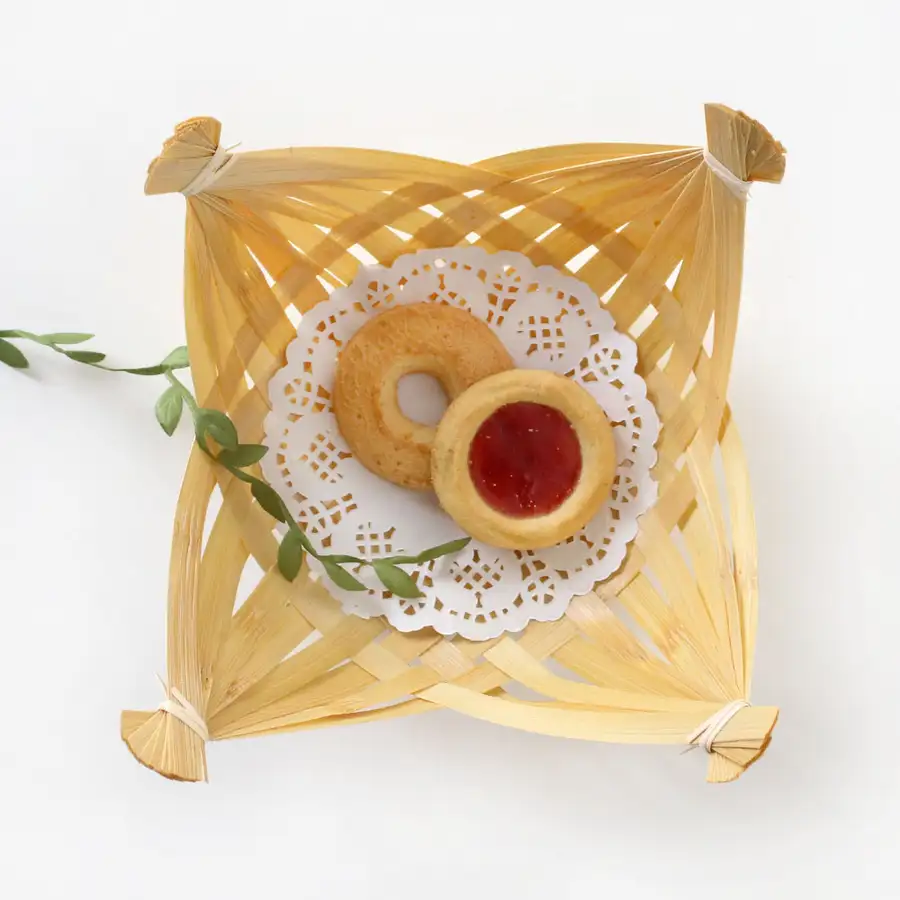Bamboo Star-Shaped Tempura Basket (Unique Dish Sashimi Restaurant Plate Izakaya Strainer Japanese Cuisine Decorative Prop) — 2