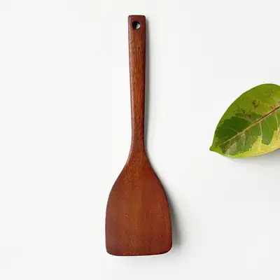 キャンファーウッド ウルシ塗装 ストレート 木製ターナー 29cm | ターナー しゃもじ