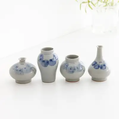 告白者迷你陶瓷莲花花瓶4件套