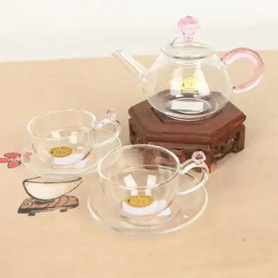 粉红玫瑰 2人茶具套装盒