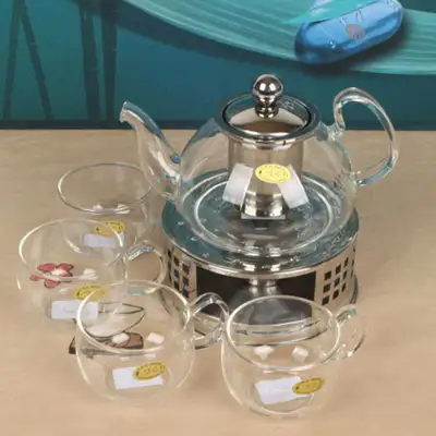 奇卡欧不锈钢茶叶滤网茶壶套装（600ml）