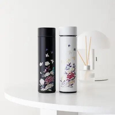 Nacre Lacquerware Peony Garden Stainless Steel Shell Tumbler 500ml