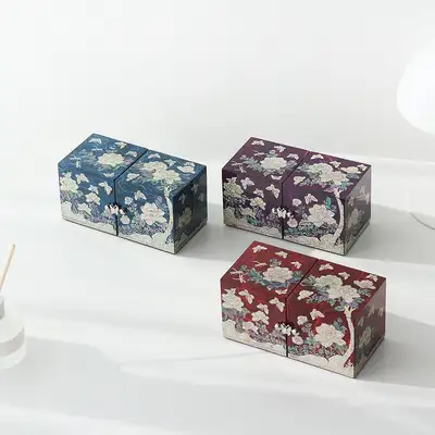 Mother-of-Pearl Lacquer Hanji Double-Hinged Jewelry Box (Medium) - Peony