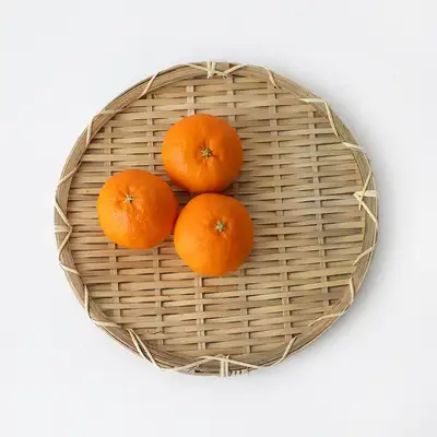 30cm竹製円形ざる l 伝統ざる 名節 そば粉皿 チヂミ サンチュ 揚げ物 チヂミ トレー