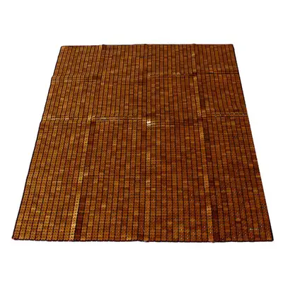 150cm x 195cm 竹マジャ敷き ブラウン L（大敷き ベッド ござ 夏用 キャンプ 折りたたみマット）