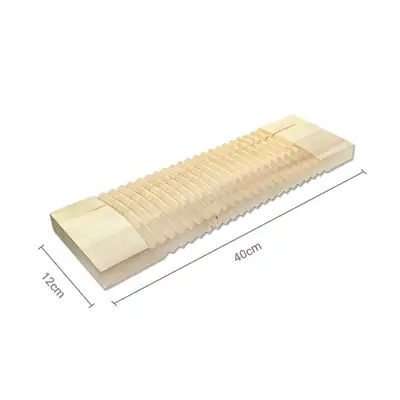 12 x 40cm 木製洗濯板（下地洗い洗面台下着手洗い伝統手洗い多用途無垢材足ツボ洗濯用品）