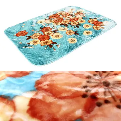 Double-Sided Micro Fleece Blanket Sky Flower I Thick Double Layer Camping Winter Mink Camping Car Camping Bedding Blanket Spring Blanket