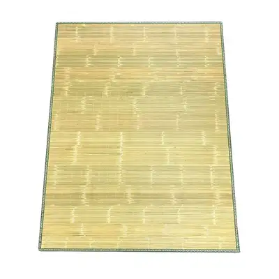 2-Person Natural Bamboo Mat | Summer Bed Mat, Living Room Mat, Breathable Cool Mat, Picnic Mat