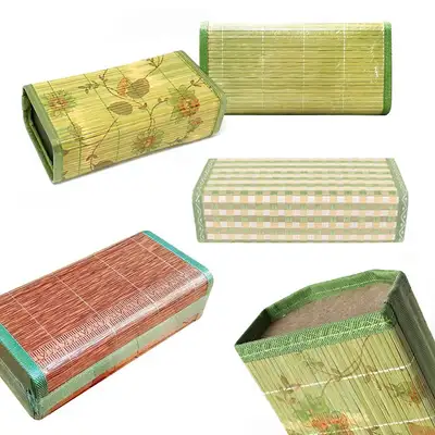 Bamboo Summer Pillow Collection | Retro Camping Bamboo Neck Pillow Cooling Cervical Support Jimjilbang Pillow