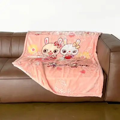 Character Ultra-Microfiber Knee Blanket Orange Tone (Camping Mini Nap Blanket Mink Student Office Throw)