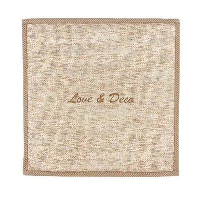 Beige Deco Embroidered Seat Cushion | Breathable Cooling Cushion for Commercial Use, Vehicles, Summer Office and Restaurant