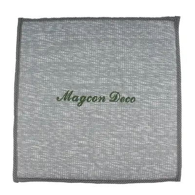 Gray Deco Embroidered Cooling Seat Cushion | Ventilated Cool Cushion for Commercial Use, Cars, Offices, and Restaurants