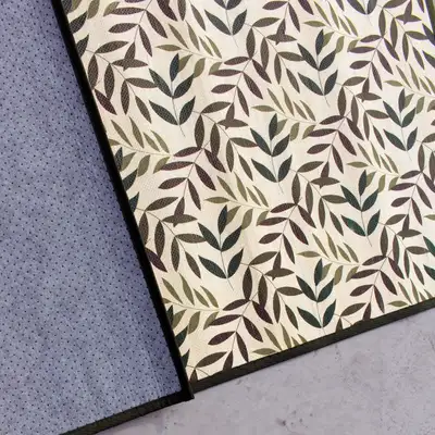 Single-Size Leaf Pattern Bamboo Mat | Summer Bed Mat