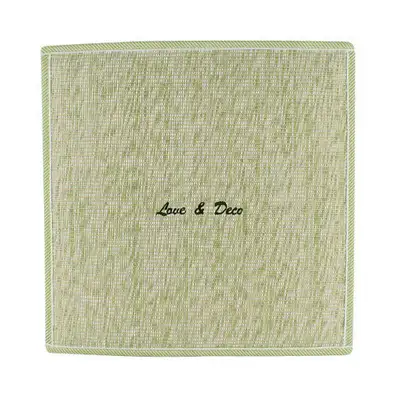 Green Deco Embroidered Cushion | Breathable Cooling Cushion for Commercial Use, Vehicles, Summer Office, Restaurant