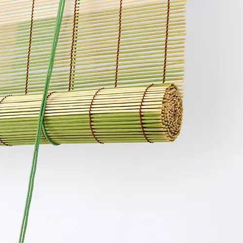 150cm グリーンストライプ 竹製オートロールスクリーン（インテリアドア装飾 ウッドブラインド 竹ブラインド 窓用ブラインド） — 5
