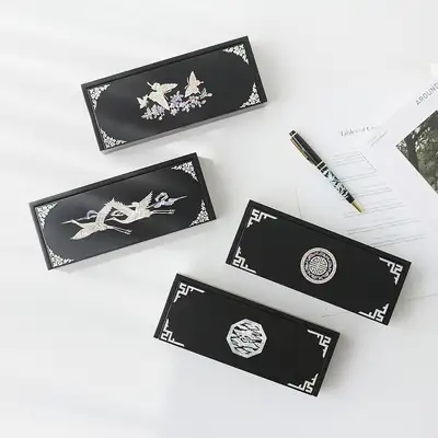 N 螺钿漆器特自动 贝壳笔筒