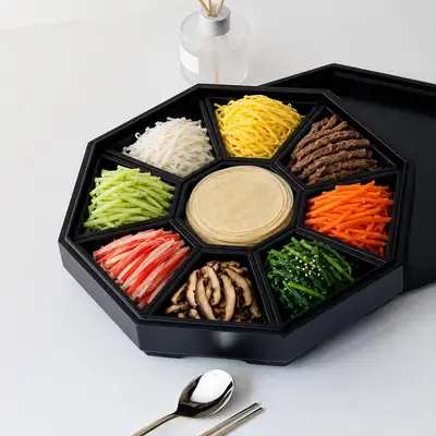 Premium Lacquered Nine-Compartment Tray