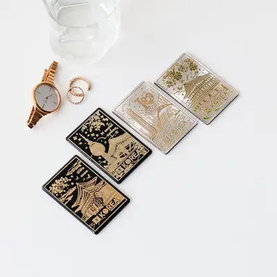 (4 Types) Traditional Metal Magnet Set (Portrait Orientation)