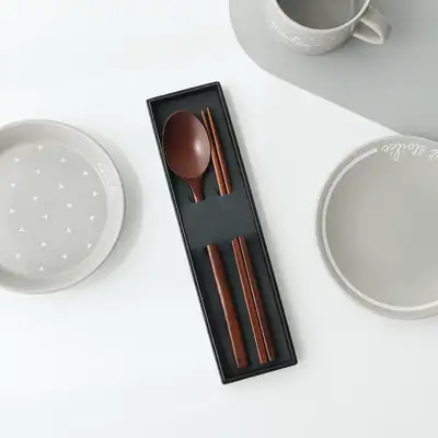 Spoon and Chopsticks Case 1 Set (Black)