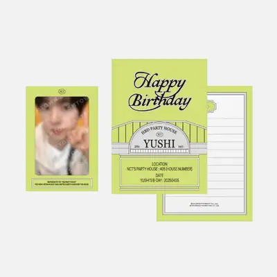 YUSHI Artist Birthday Party Card