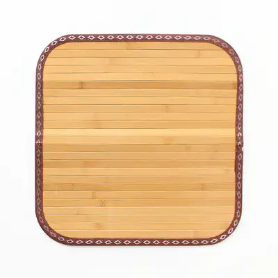 無地竹シートクッション 17mm（涼しい夏用大判座布団 オフィス客用座布団 自動車 トラック フォークリフト クールシート）