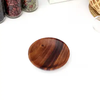 金合欢木圆形木盘 10厘米