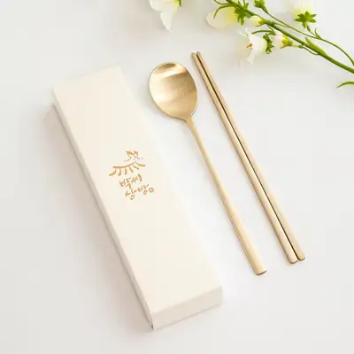 传统铜器一人餐具套装+收纳盒