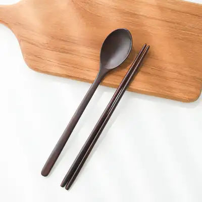 1人高级漆饰柚木勺子套装M