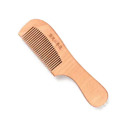 ナチュラル細い持ち手くし | ウッド木製くし 携帯用ヘアケア
