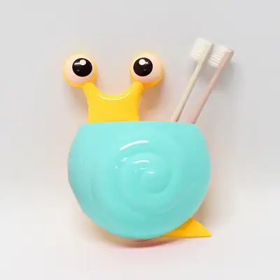 ミントカタツムリ 歯ブラシホルダー l 吸着式 浴室 歯ブラシ立て ホルダー 収納