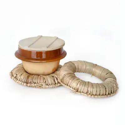 Traditional Ttoari (Straw Craft Woven Hot Pot Trivet - Korean Souvenir, Cultural Experience, Educational Material)