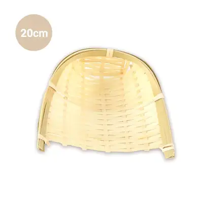 Traditional Bamboo Mini Sieve 20cm (Woven Basket Strainer Thanksgiving Japanese Decor Folkcraft)