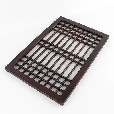 伝統格子窓 深いブラウン 37 l 韓屋 建具 韓紙 格子