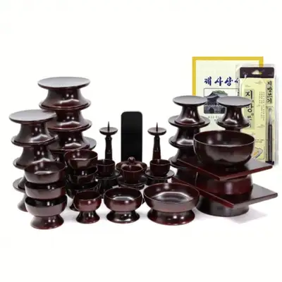 南原新特型水曲柳精制漆器祭器38件套装 A型（漆器退酒壶+脂肪刷）