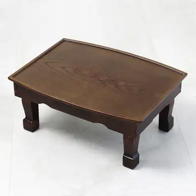 真古典风格椭圆茶桌万字嵌花纹