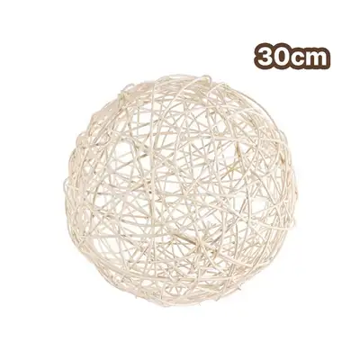 30cm Woven Rattan Decorative Ball (Christmas Tree Ornament Light Cover Lampshade Ambient Mood Light Rattan Ball)