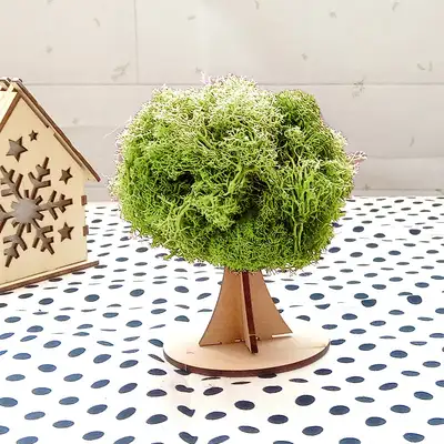 黄緑モスアイシー木を作る立体 | 天然苔 夏