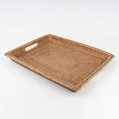 L.48x37cm インアウト ラタントレー | 取手海草パンプレート