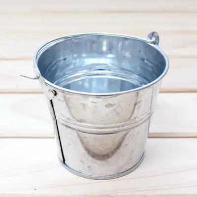 2個セット 8cm ブリキ ミニ バケット ビンテージ バスケット 植木鉢