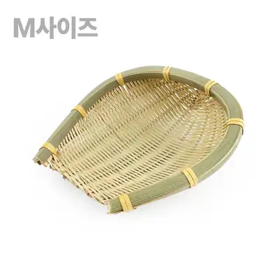 M 16.5cm Traditional Bamboo Mini Sieve Basket (Deep-Fried Food Basket, Strainer, Vegetable Basket, Fruit Basket)
