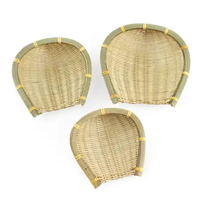 Traditional Bamboo Mini Samtaggi (Deep Frying Basket, Folk Craft, Strainer, Lettuce Basket, Fruit Basket, Sieve, Woven Craft)