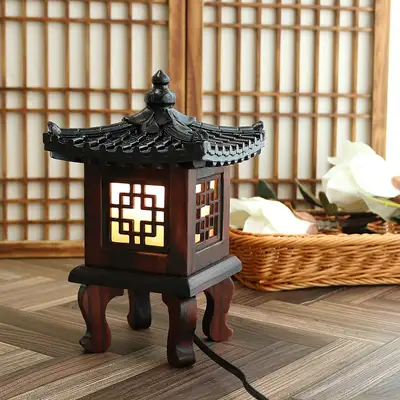 传统韩屋瓦房亭子韩纸氛围灯(新)