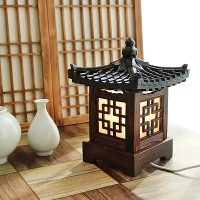 传统韩屋瓦房纹样韩纸氛围灯(新)