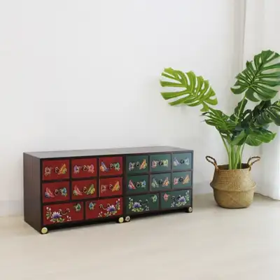 花蝴蝶8抽屉柜(小) 传统古家具 仿古家具