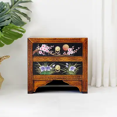 二层画抽屉柜 传统古家具 仿古家具