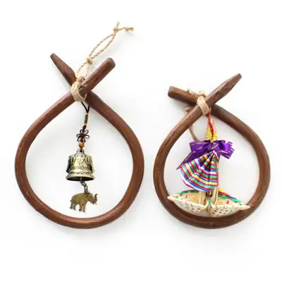 Traditional Luck Broom (Bokjori) with Ceramic Bell and Wind Chime – Evil Eye Protection, New Business, Moving, Bad Luck Protection, Chuseok & Holiday Gift, Traditional Décor