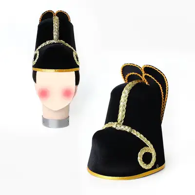 S-Size Gold Hyungson Crown (Traditional Hat Emperor Crown Prince Official Headwear Ceremony Wedding Costume)